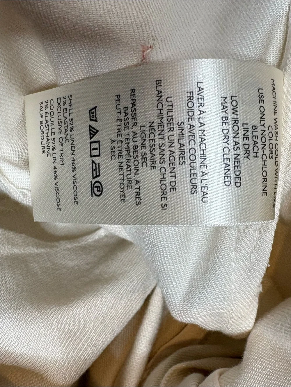 Maeve Ettie Cream High Waist Cropped Wide Leg Jeans Linen | 25